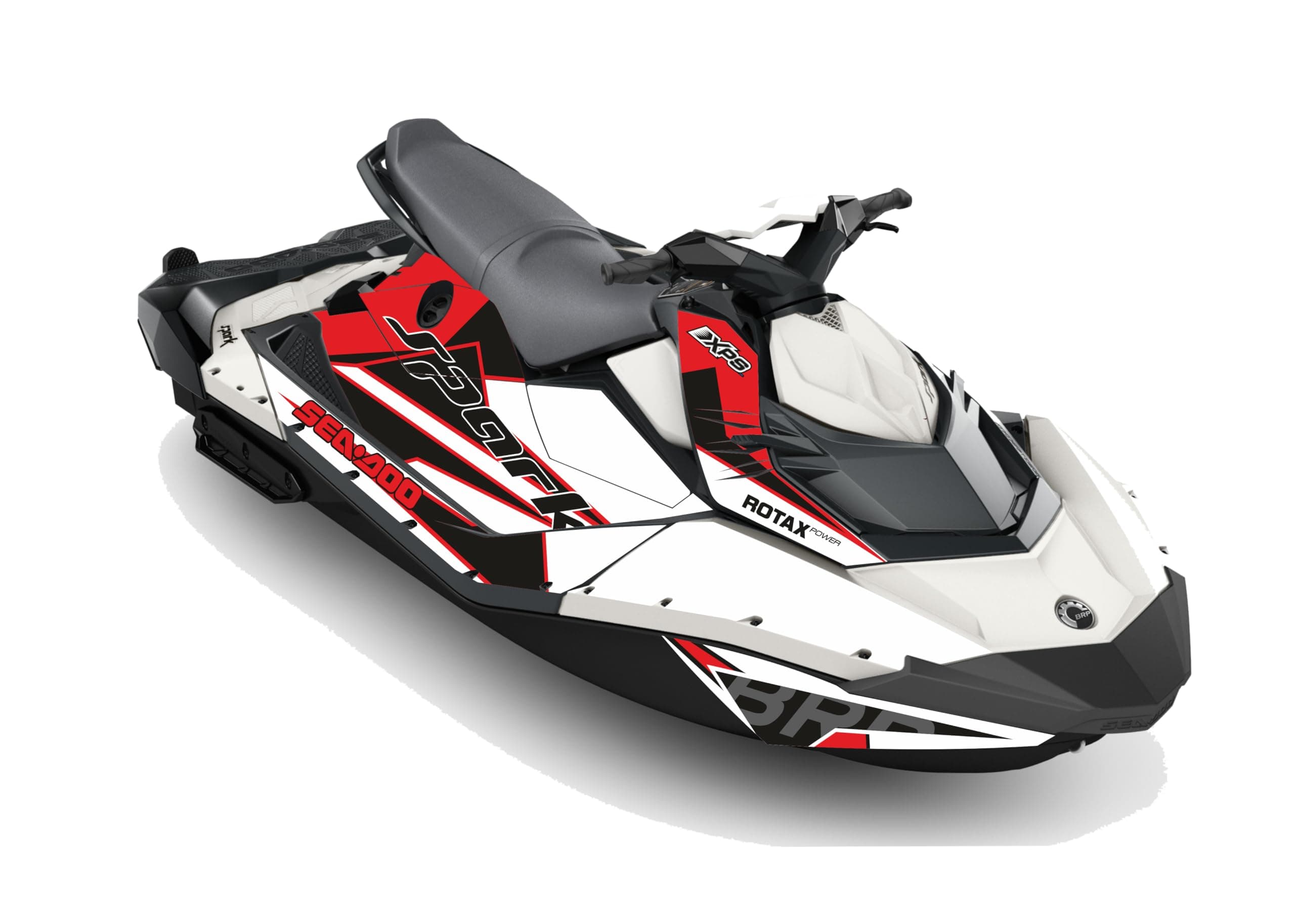 Fit for SeaDoo Spark 2UP 3UP Vinyl Sticker Decal Graphics Set – Jetski (2014-2019), Bubble-Free Technology, Protective Laminate, UV Resistant Decals (White 5)