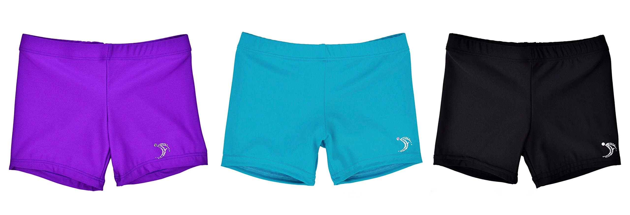 Sookie ActivePremium Micro Nylon Spandex Youth Shorts - Multicolor 3-Pack