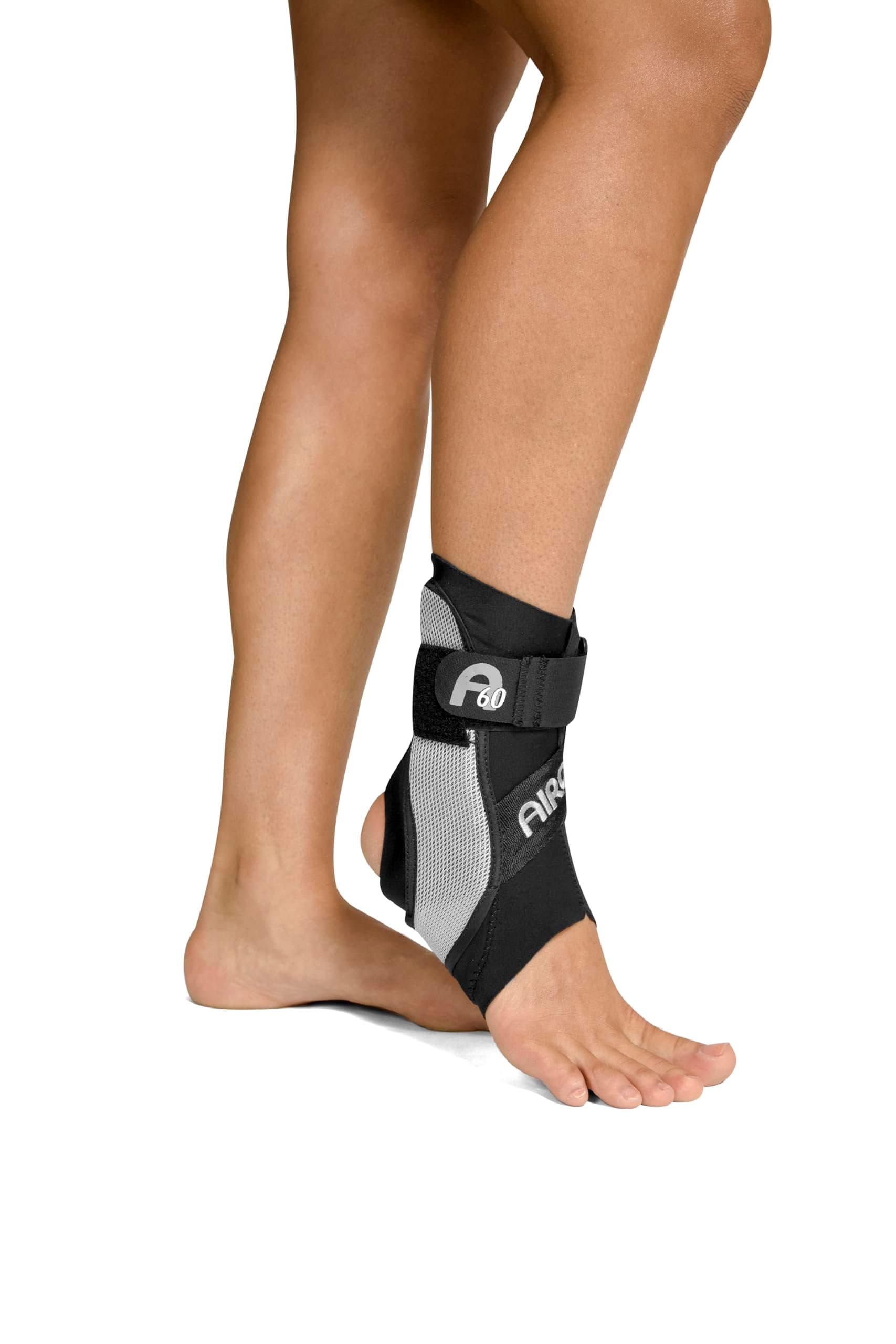 AIRCAST A60 Ankle Support Brace - Ankle Sprain, Chronic Instability, Stabilising Sports Support for Protection and Prevention. Size Medium, Right, Black