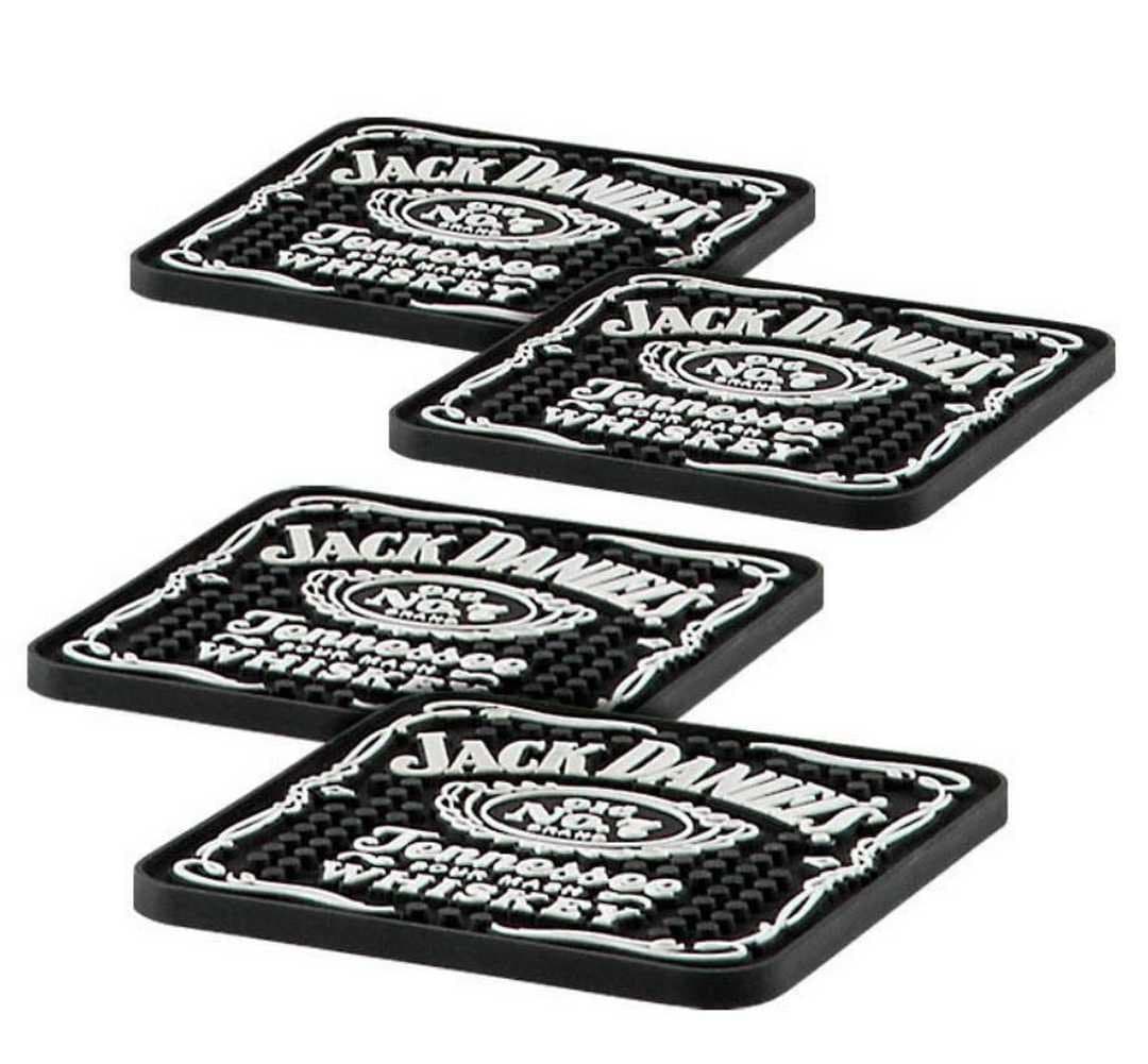 PVC Rubber Set of 4 Coaster Set Mini Beverage Mats JD-38515