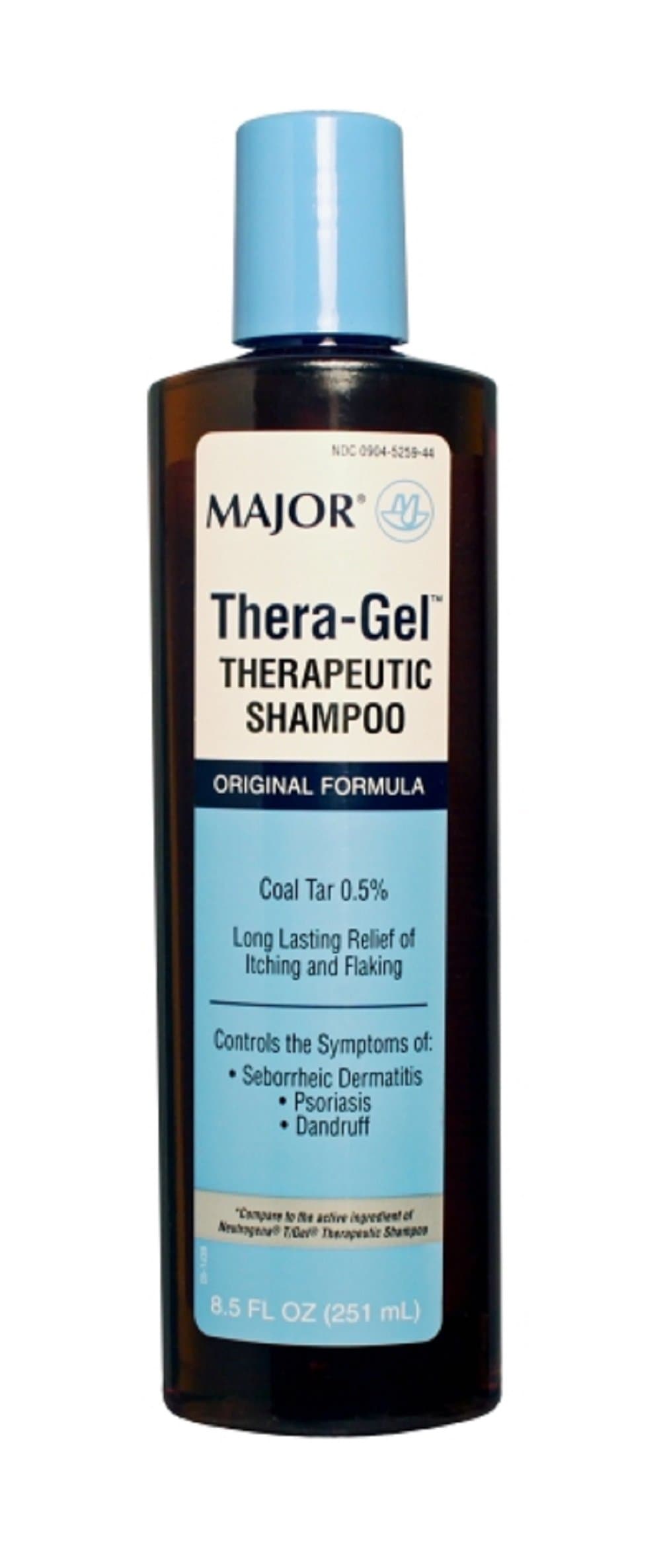MAJOR THERA-GEL SHAMPOO COAL TAR-1 % Brown 251 ML UPC 309045259443 by Major Pharmaceuticals