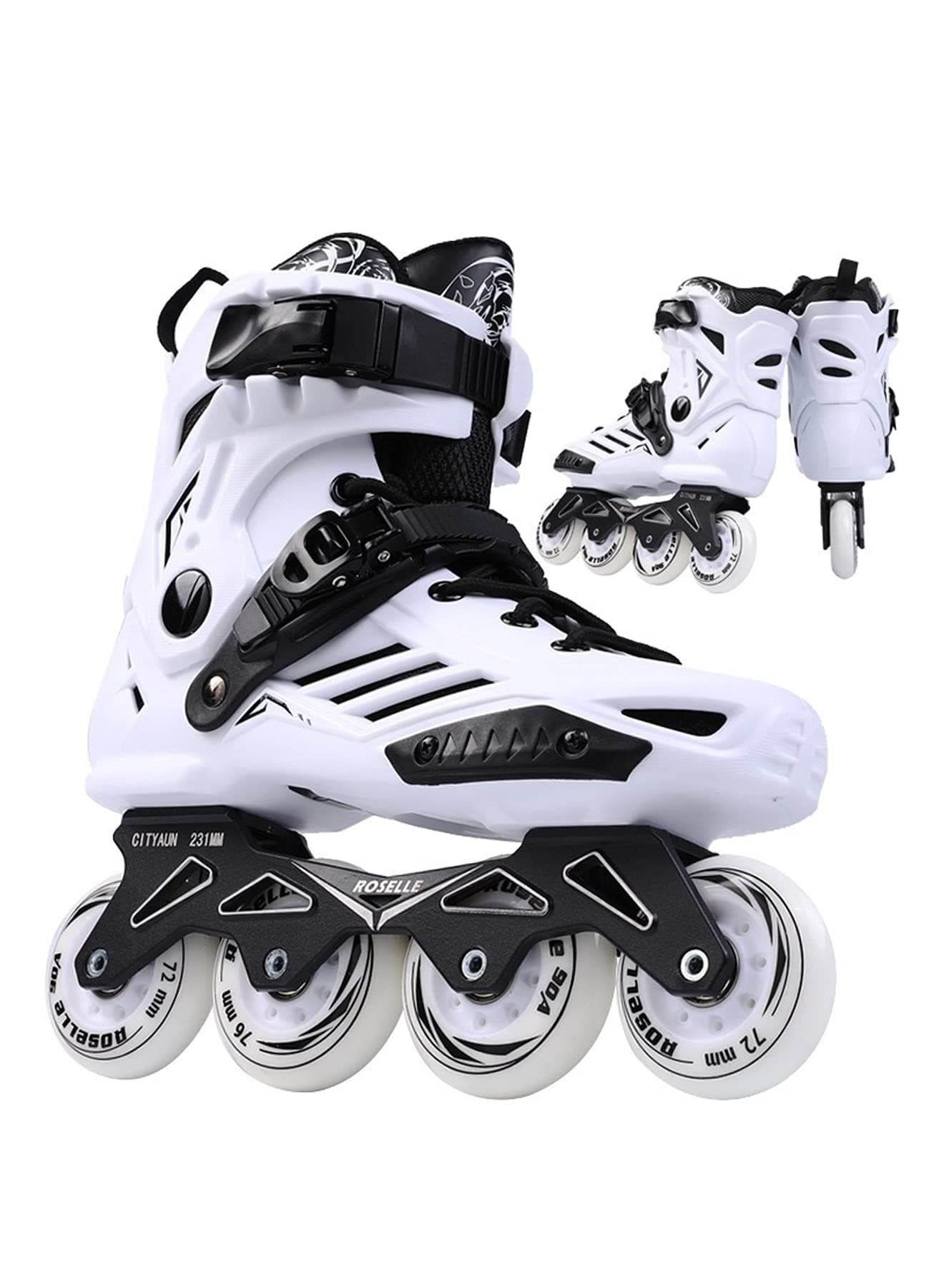 GT-Wheel Inline Skates for Adult, Professional Single Row Roller Blades Speed Skating Shoes, Performance Skates No Physical Brake
