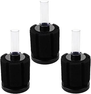 AQUANEAT Aquarium Bio Sponge Filter Breeding Fry Betta Shrimp Nano Fish Tank,3pcs (Middle up to 20Gal)