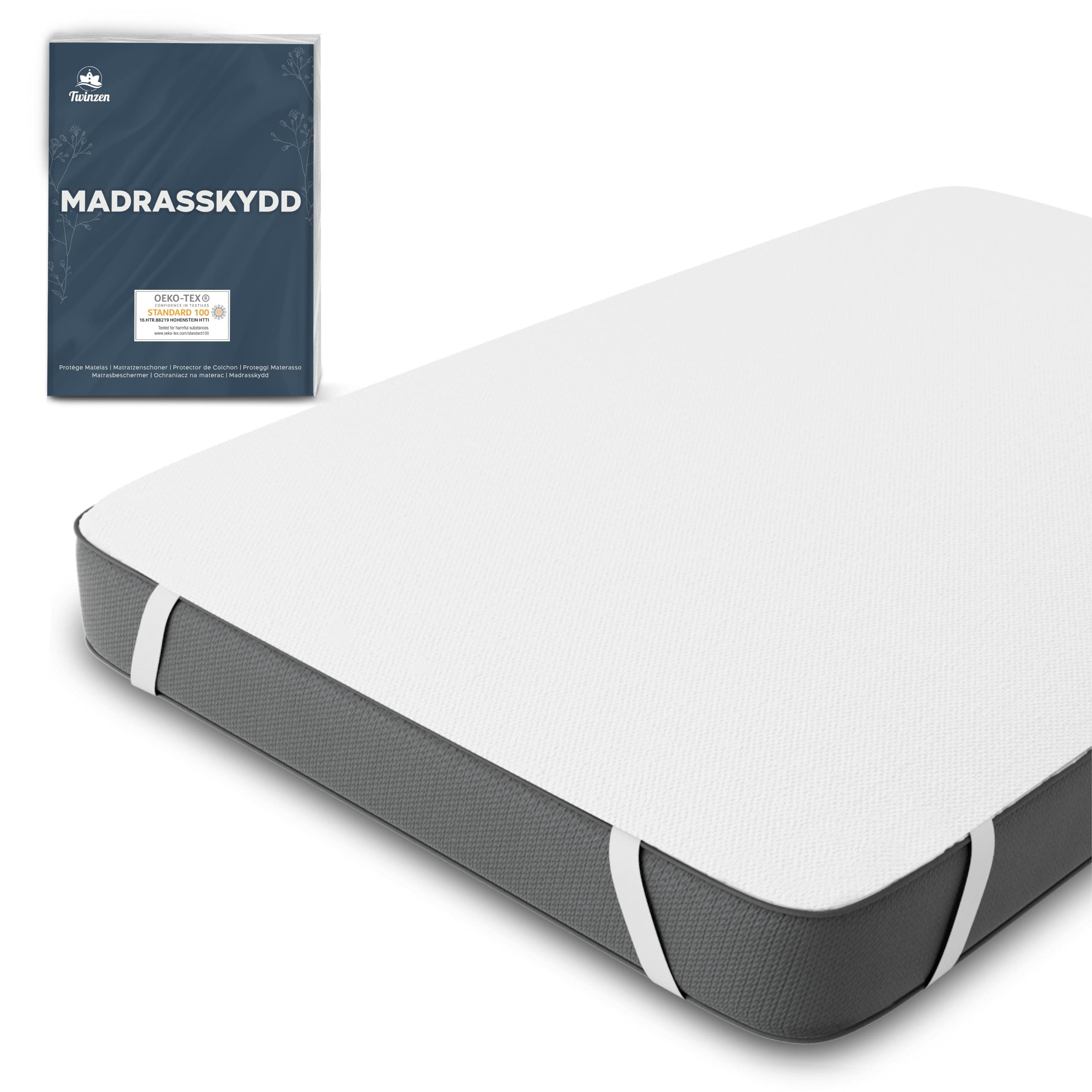 Waterproof Mattress Protectors – Mattress Protector 70 x 140 cm Waterproof Oeko Tex Certified by Twinzen – Mattress Topper 70 x 140 cm Breathable Cotton with 4 Elastic Corners