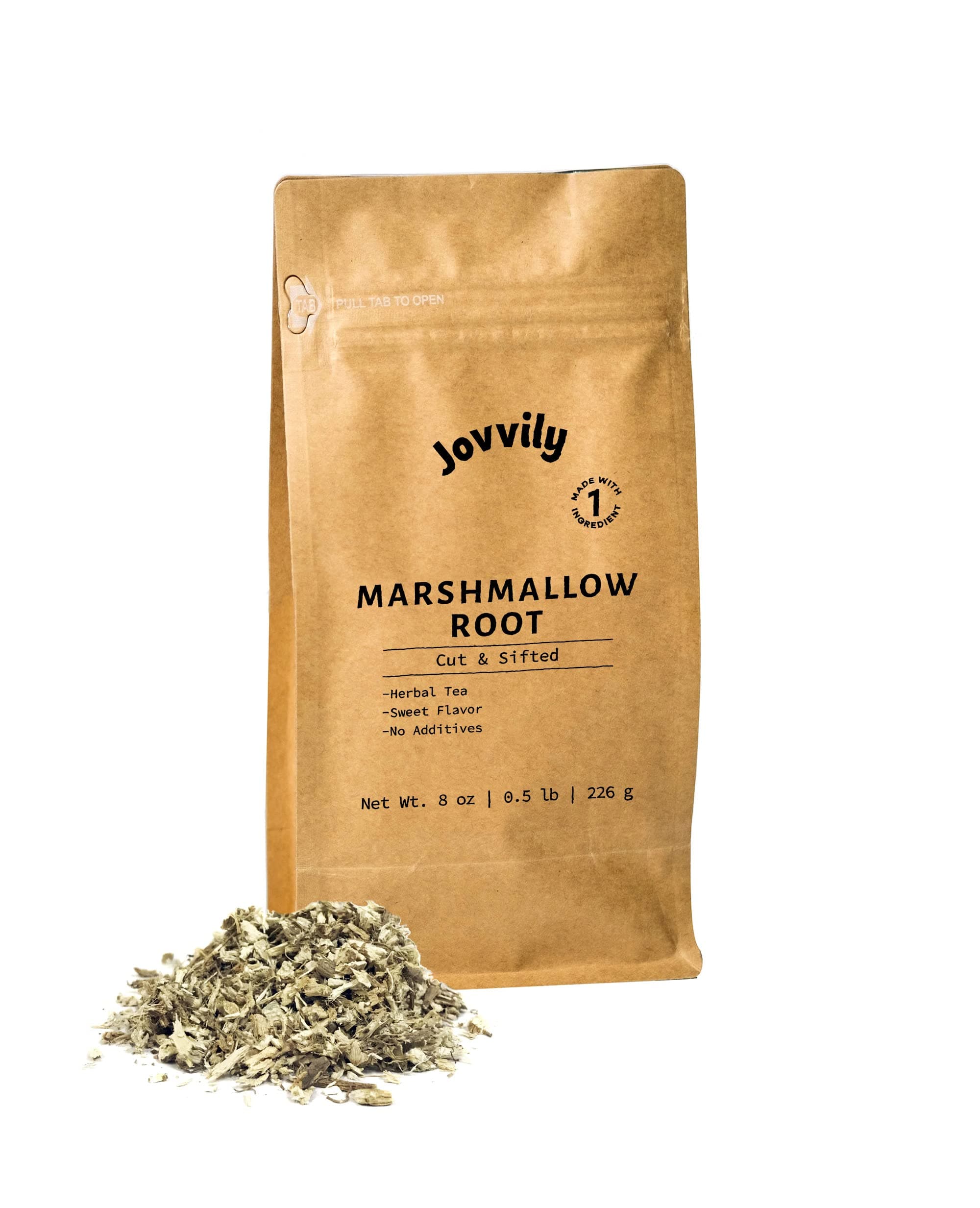 Jovvily Marshmallow Root - 8 oz - Cut & Sifted - Herbal Tea