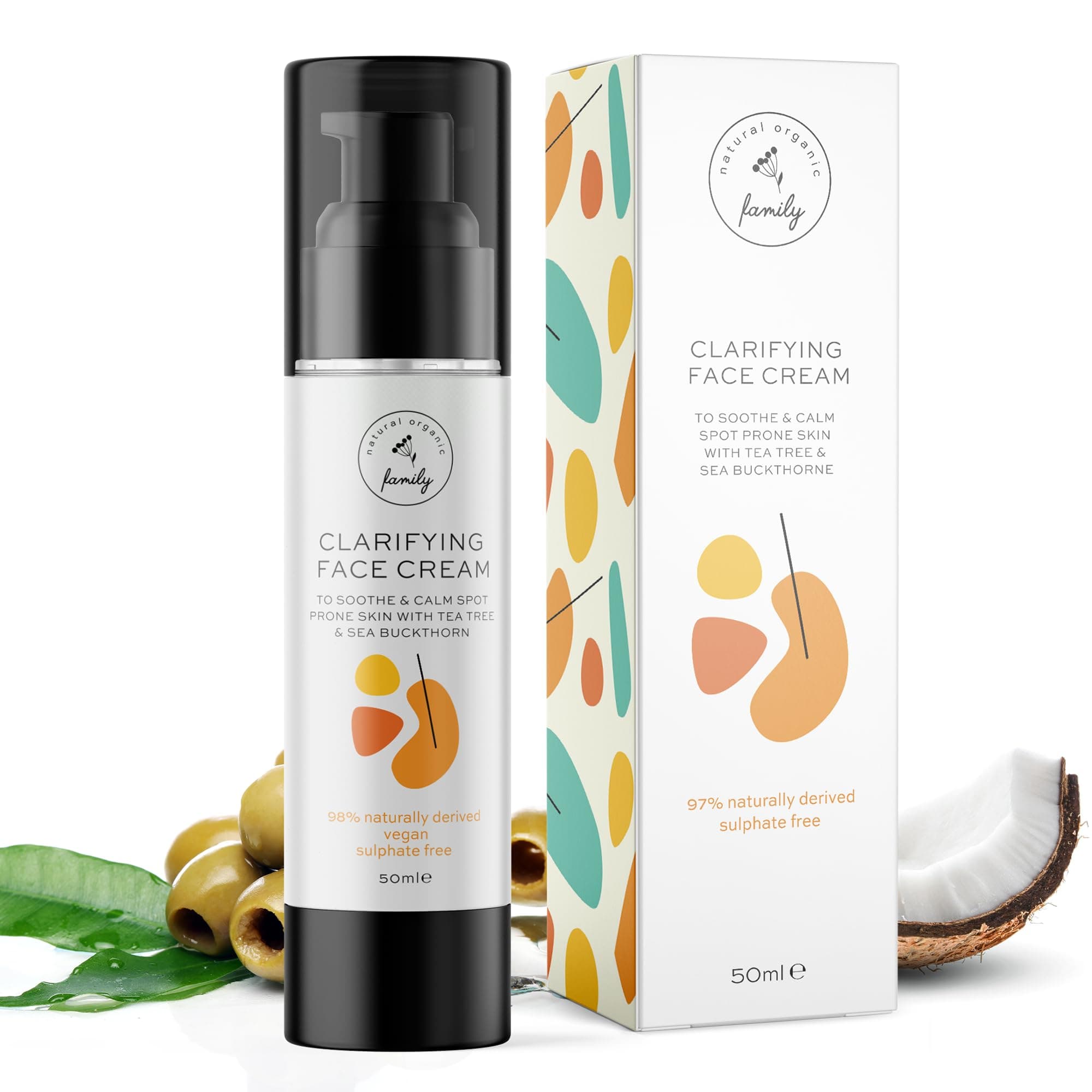 Face Cream for Pre Teens & Teens - Organic Face Moisturizer for Dry Skin - Soothing Facial Cream with Tea Tree Moisturizer - Daily Face Moisturizer for Acne Prone Skin - Hyaluronic Acid Moisturizer