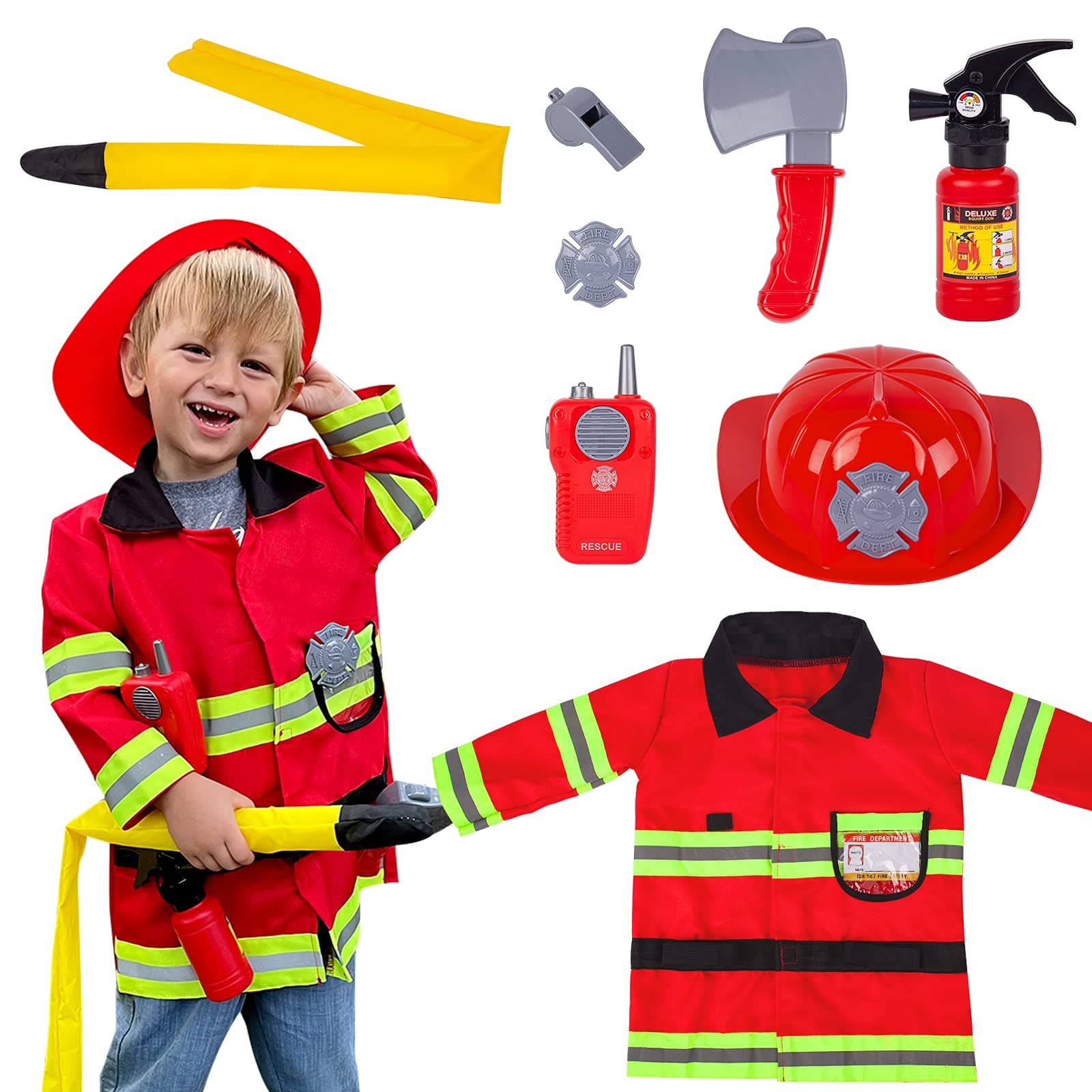Fireman Costume Pretend Play