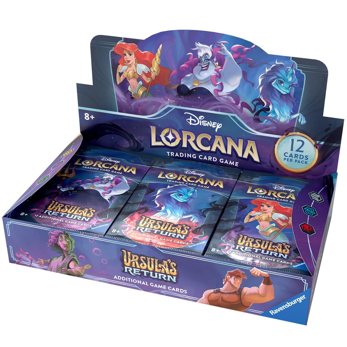 Ravensburger - Ursula's Return Pack Ursula Disney Lorcana Trading Card Game: Set 4 Display with 24 Booster Packs (11098342)