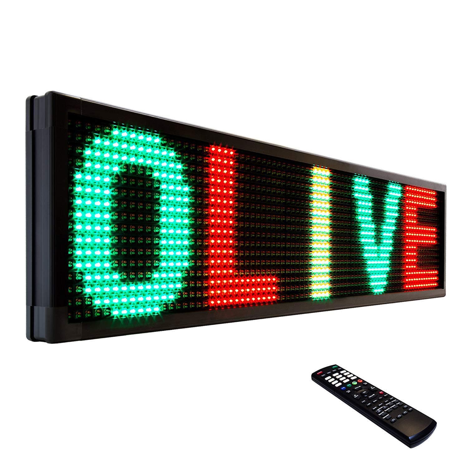 OLIVE LED Sign 3Color RGY, P30, 40"x79" IR Programmable Scrolling Outdoor Message Display Signs EMC - Industrial Grade Business Ad machine.