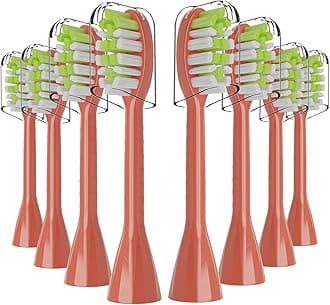 One Series Replacement Toothbrush Heads Pisonicleara Compatible with sonicare Philips One Series BH1022/03 HY1100/02 HY1102 (8-pc) Battery Brush, Mango Snow White Travel Refill