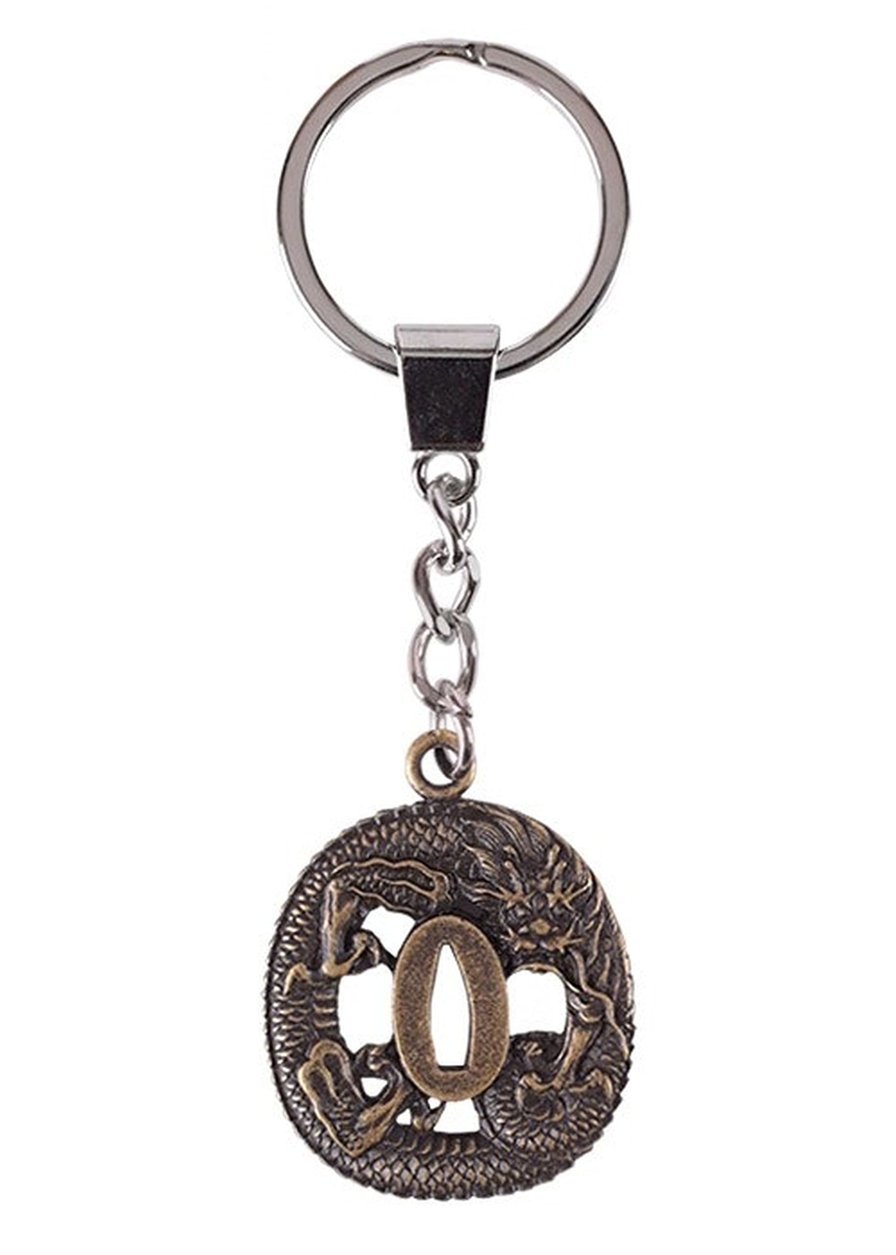 Hanwei OH3045 Samurai Dragon Tsuba LARP Dragon Amulet Keychain Key Ring