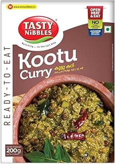 Tasty Nibbles Ready to Eat Kootu Curry 200g | Open Heat & Eat | No Food Additives Added | Japanese Retort Technology | Kerala Style Kootu Kari [Pack of 1]