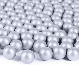 Galashield Silver Marbles for Vases | Glass Marbles Bulk Vase Fillers | Glass Beads for Vases, Round Marble 1lb, (Approx. 80 pcs)