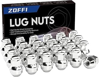 ZOFFI 24pcs M14x1.5 One-Piece Chrome OEM Factory Style Large Acorn Seat Lug Nuts Replacement for 2015-2020 Ford F150 Expedition Lincoln Navigator Factory Wheels