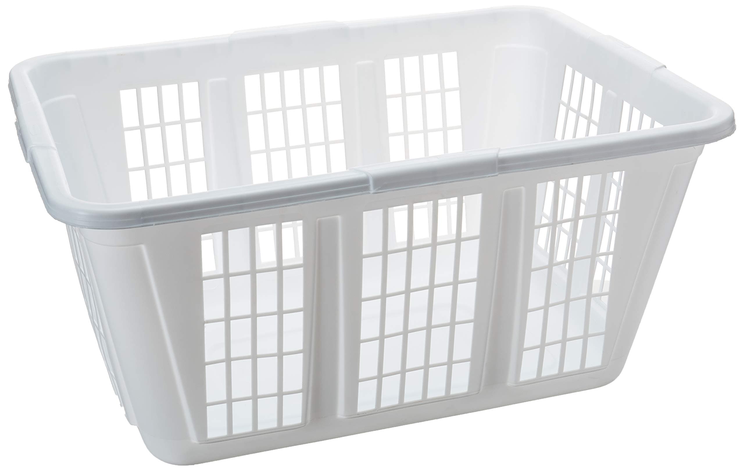 Rubbermaid Laundry Basket, 1.6-Bushel, White, Laundry, Storage, Bathroom, Bedroom, Home Closet Clothes Basket