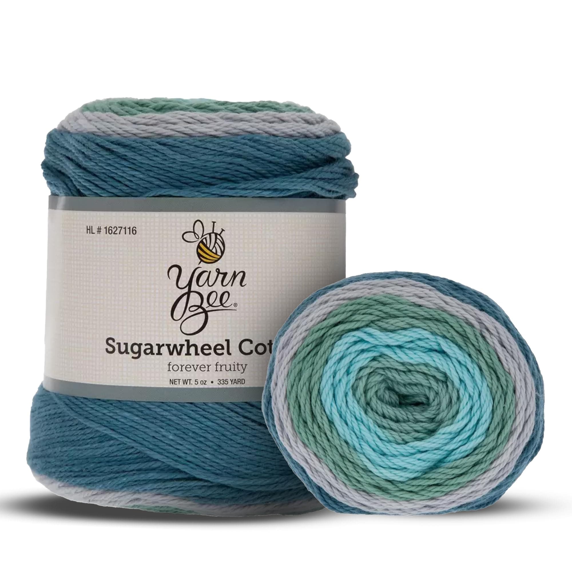 Yarn Bee 3 - Light Yarn for Crocheting & Knitting – Soft Yarn Skein – 335 Yards of Cotton Yarn for Crocheting Blankets, Hats, & More – Craft Supplies for Handcrafting, Forever Fruity
