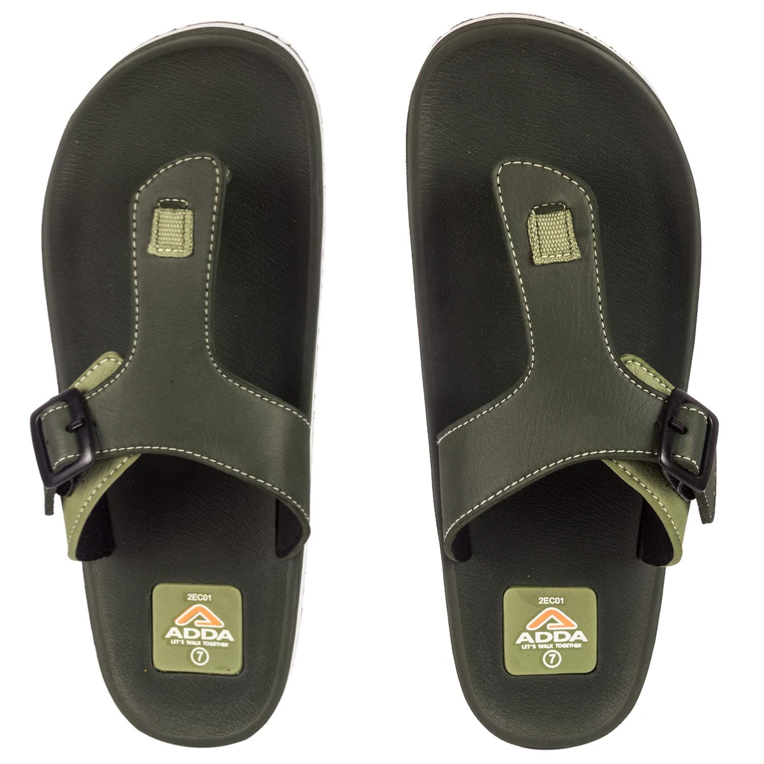 ADDA Men's Olive Green Flip-Flop