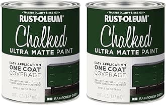 Rust-Oleum Forest Green Chalked All-in-One Ultra Matte Paint | One Coat Coverage | No Primer, Sanding, Or Topcoat Needed | Easy Clean Up | Made in USA | 30 OZ | 2 Pack