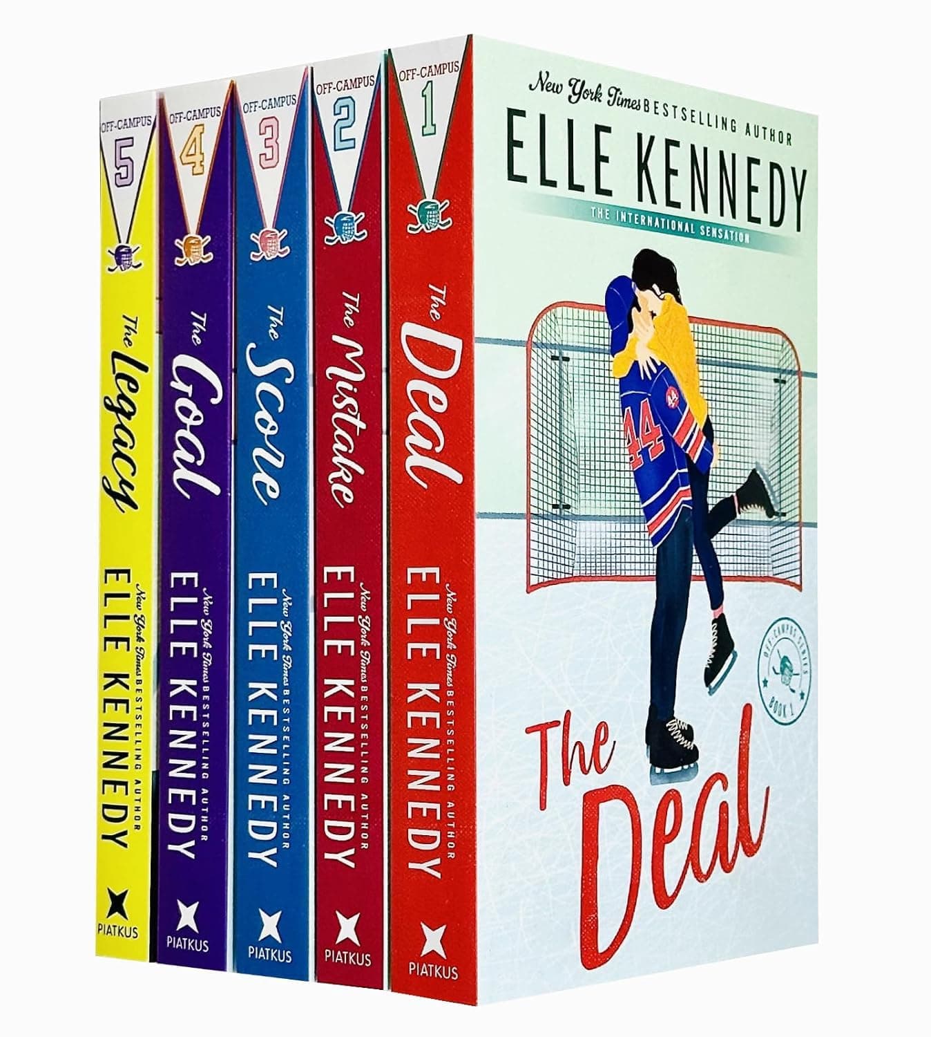 Off-Campus Series Books 1 -5 Collection Set by Elle Kennedy (The Deal, The Mistake, The Score, The Goal & The Legacy)