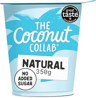 The Coconut Collab Natural Yoghurt, Thick & Creamy, No Added Sugar, Live Cultures, Vegan, Plant-Based, Dairy-Free 350g