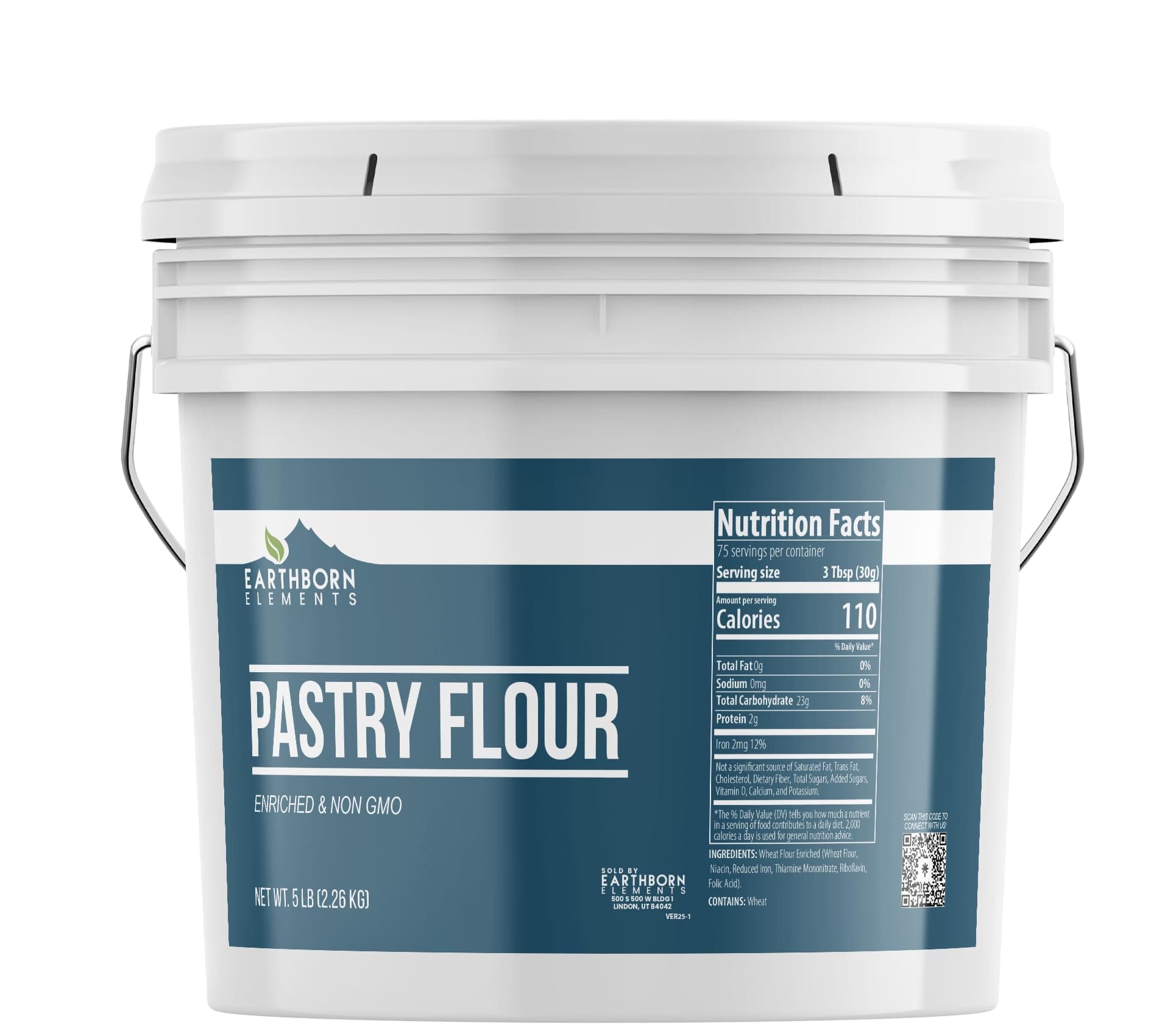 Earthborn Elements Pastry Flour 5 Pound Bucket, Baking, Always Pure