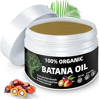 Batana Oil for Hair Growth, 100% Natural Pure Unrefined Organic Batana Oil from Honduras, Prevent Hair Loss, Enhance Thickness & Eliminate Split Ends for Men & Women 3.5 Fl Oz