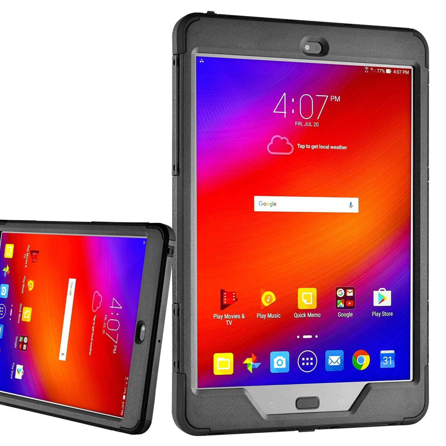 Asus Zenpad Z10 Case with Built in Screen Protector ZT500KL Rugged Heavy Duty Slim Design Black (Does Not Work with Asus Zenpad 3s 10 Z500M)