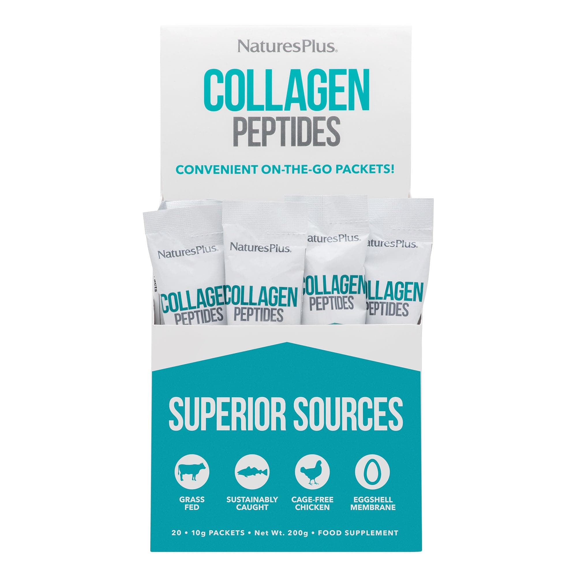 NaturesPlus Collagen Peptides Powder Stick Packets