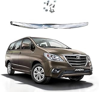 SNTP Chrome Front Grill Cover Bonnet Munch/Garnish for Toyota Innova Type-3 and 4 (2013-2015)