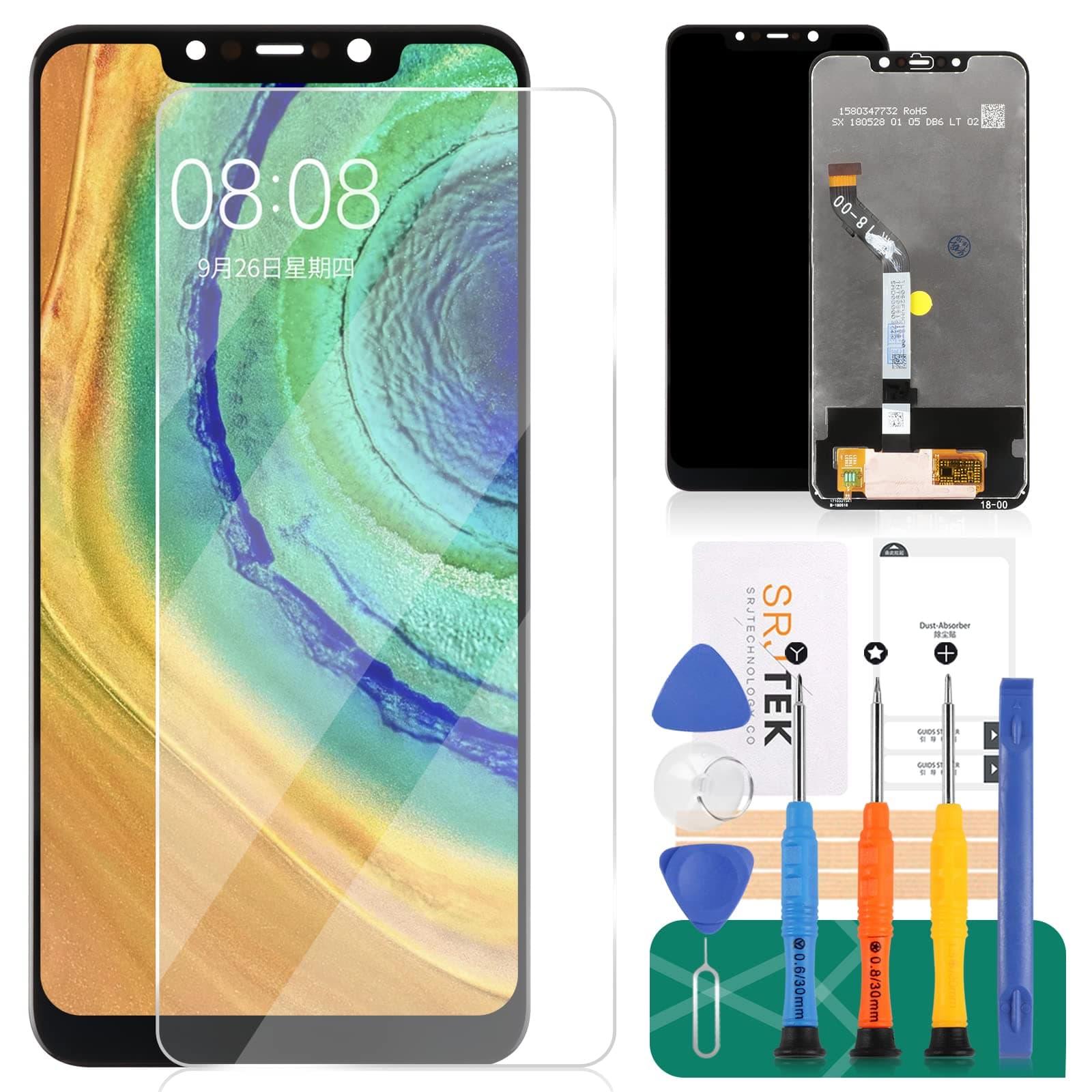 For Xiaomi Pocophone F1 LCD Screen Poco F1 Screen Replacement M1805E10A Display Touch Digitizer Assembly Repair Parts Kits