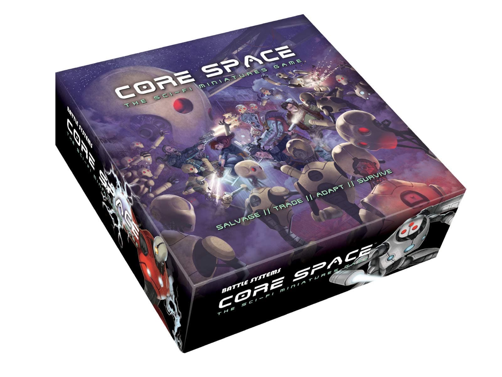 Battle Systems BSGCSC001 Core Space Starter Set - 20 x 28mm Miniatures - Board Game - Neoprene Gaming Mat - Modular 3D Terrain