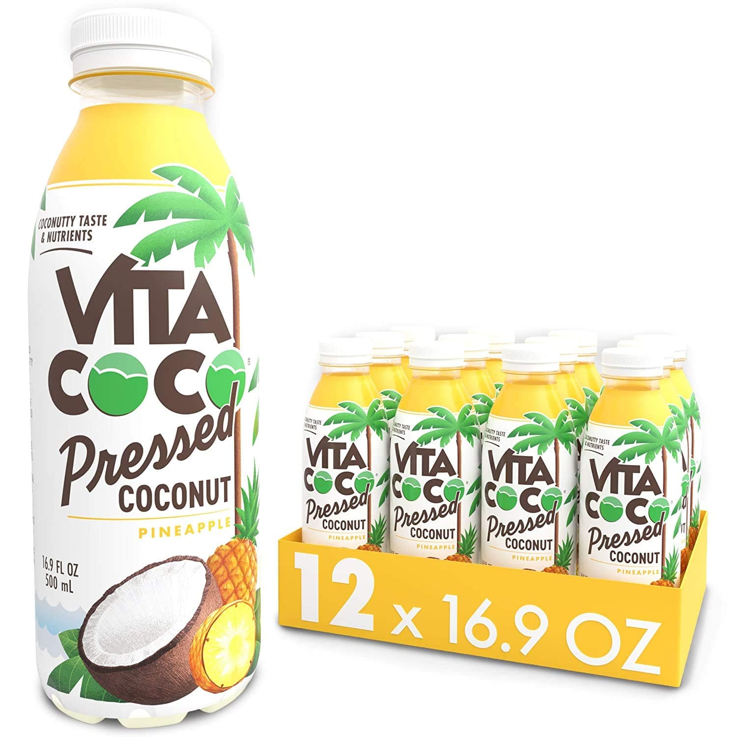 VITA COCO Coconut Water Pet Pressed Pineapple 12x500ml (Pack Of 12)