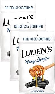 Ludens Soothing Throat Drops, Honey Licorice, 30 ct (Pack of 3)