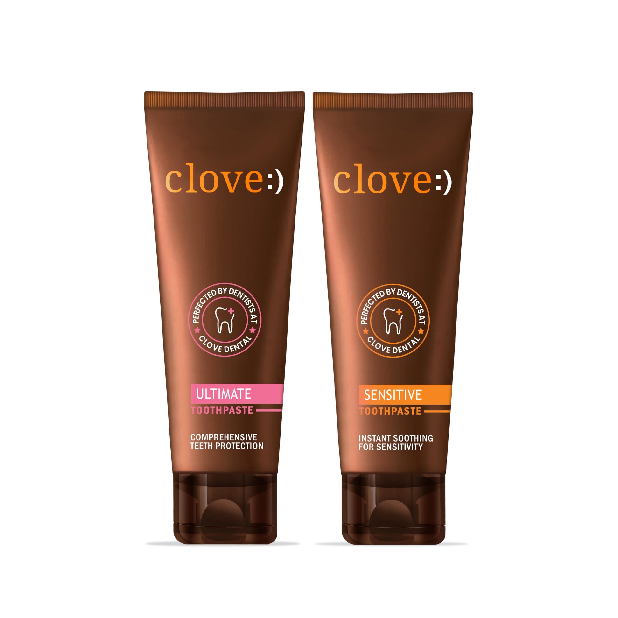 Clove Ultimate & Sensitive Combo , FREE ₹2000 Dental Treatment/ Services With Every Pack, Dual Protection for Sensitivity Relief & Cavity Prevention , Patented Optafresh Technology , Safe Formula, 100g Each