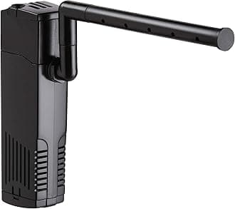 NICREW Aquarium Internal Filter, Submersible Power Filter with Adjustable Waterflow, Aeration System with Sponge Filter for Fish Tanks, 380L/H, 7W