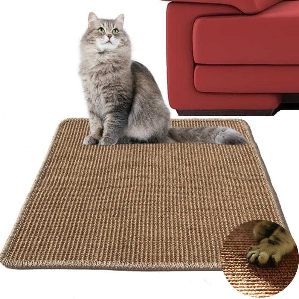 Natural Sisal Cat Scratching Mat (20"x20", Khaki)