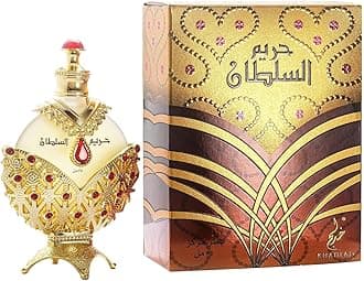 KHADLAJ PERFUMES Hareem Al Sultan Gold Concentrated Perfume Oil for Unisex, 1.18 Ounce | for Unisex, 1.18, Ounce