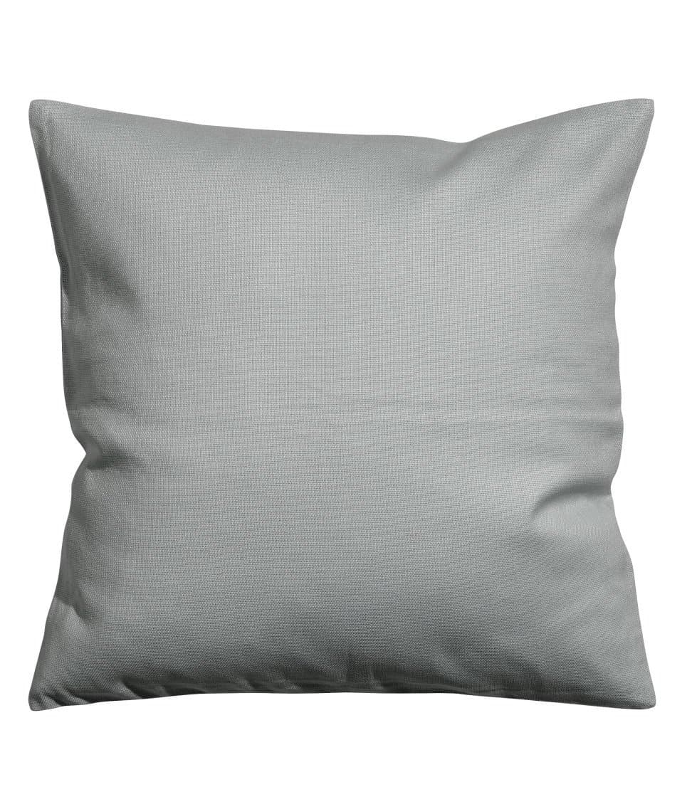 Light Gray 100% Cotton Canvas Throw Pillow Cover Cushion (16 x 16")