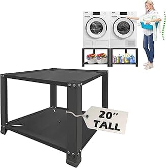 - Royxen Laundry Pedestal,20" Height Washer and Dryer Pedestal, Universal Fit Washing Machine Base Stand Dryer Base Platform Heavy Duty with 28" Wide, (Black)