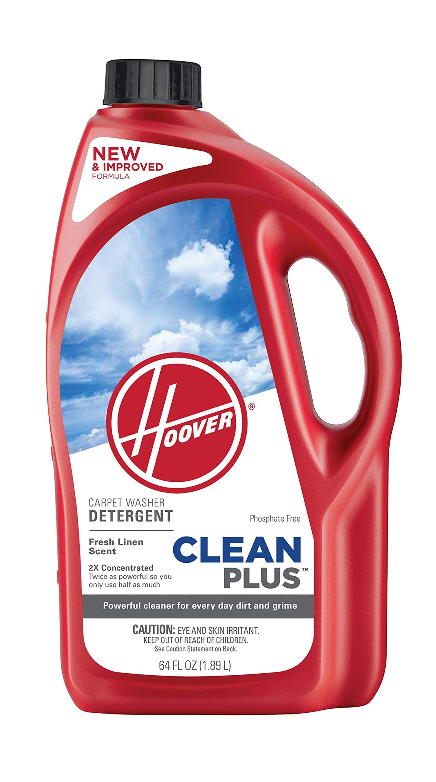 Hoover AH30330NF CleanPlus Concentrated Solution Formula Carpet Cleaner and Deodorizer, 64 Oz, Red
