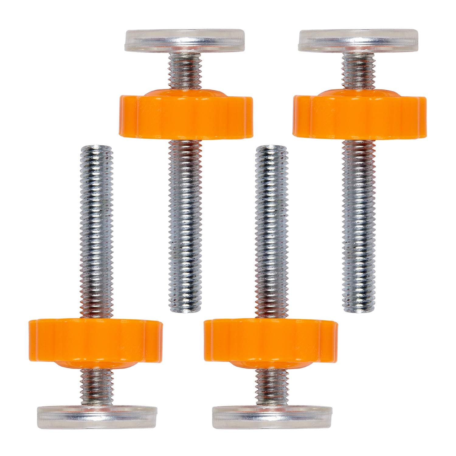 Stair Gate Spares Wall Fixings-4 Pack M10 Pressure Baby Gates Threaded Spindle Rods Walk Thru Gates Accessory Screw Bolts for Baby and Pet Safety Gates, Pressure Mounted Gates Replacement Set