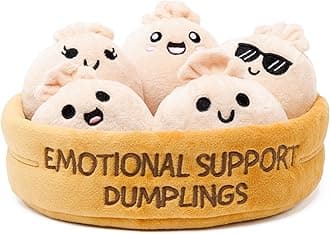 WHAT DO YOU MEME? Emotional Support Dumplings - Plush Dumpling Toy Stuffed Animal by Emotional Support Plushies