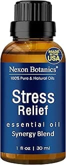 Stress Relief Essential Oil Blend 30 ml - Stress Relief & Calm Essential Oil for Diffusers & Aromatherapy - Promotes Relaxation & Rest - Nexon Botanics