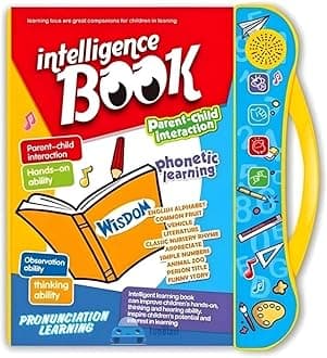 Intelligence Book | Interactive Children Book -| Musical English Educational Phonetic Learning Book for 3 + Year Kids, Boys, Toddlers (Multicolor)