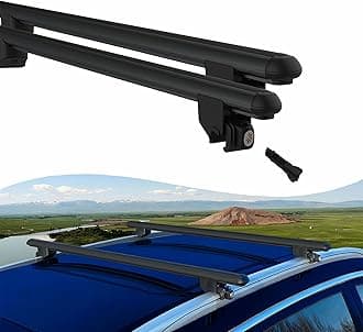 Car Roof Bars Compatible with Volvo XC40 2018-2023; Aluminum Roof Rack Cross Bars for Cars with Flush-Mounted Roof Rails (2 Pcs) Black