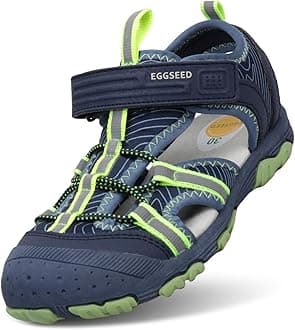 Boys Sport Sandals Summer Closed Toe Hook Loop Outdoor Athletic Walking Shoes (Toddler/Little Kid/Big Kid)