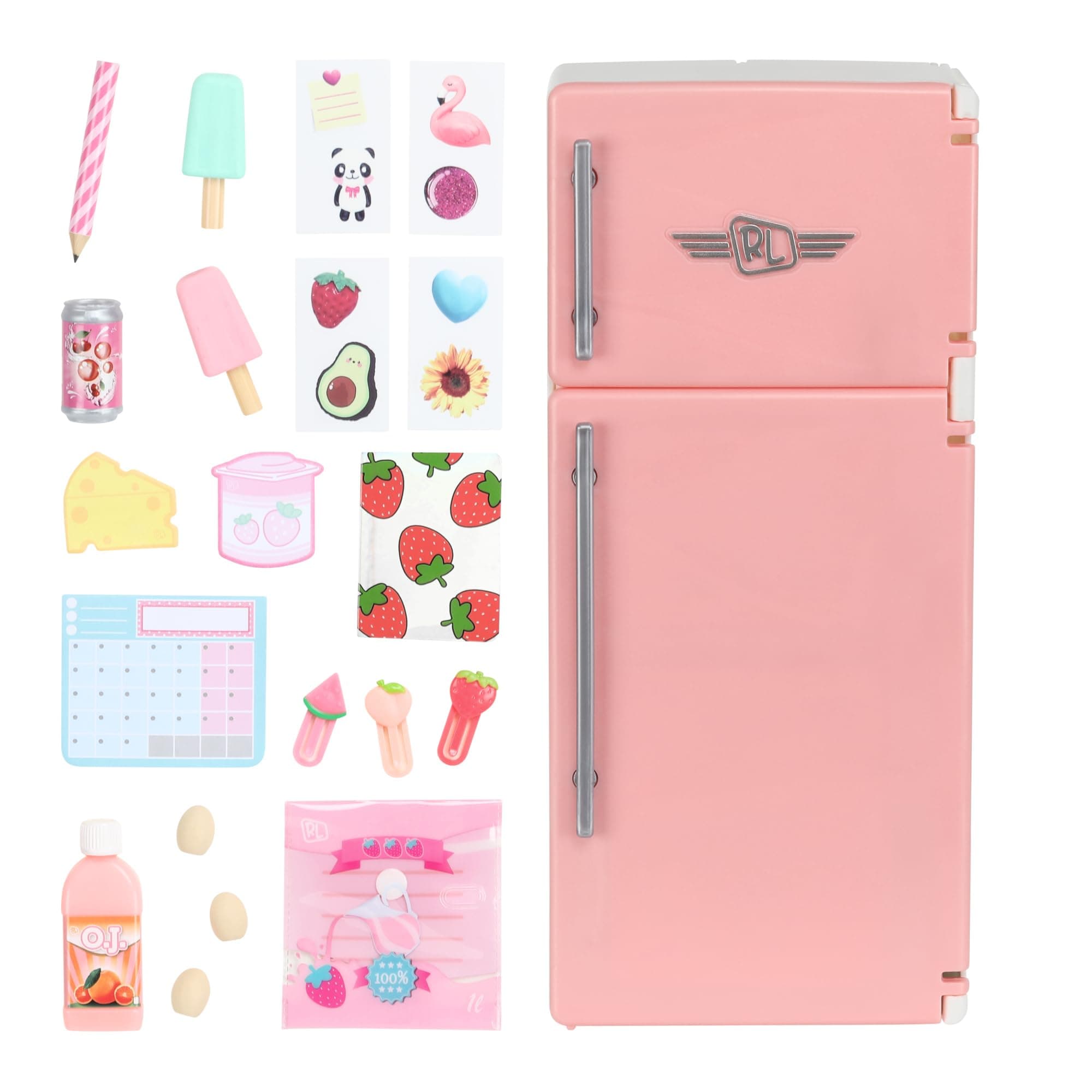 Real Littles Desktop Caddies - Mini Fridge with 20+ Real Working Stationery Surprises Inside! Small