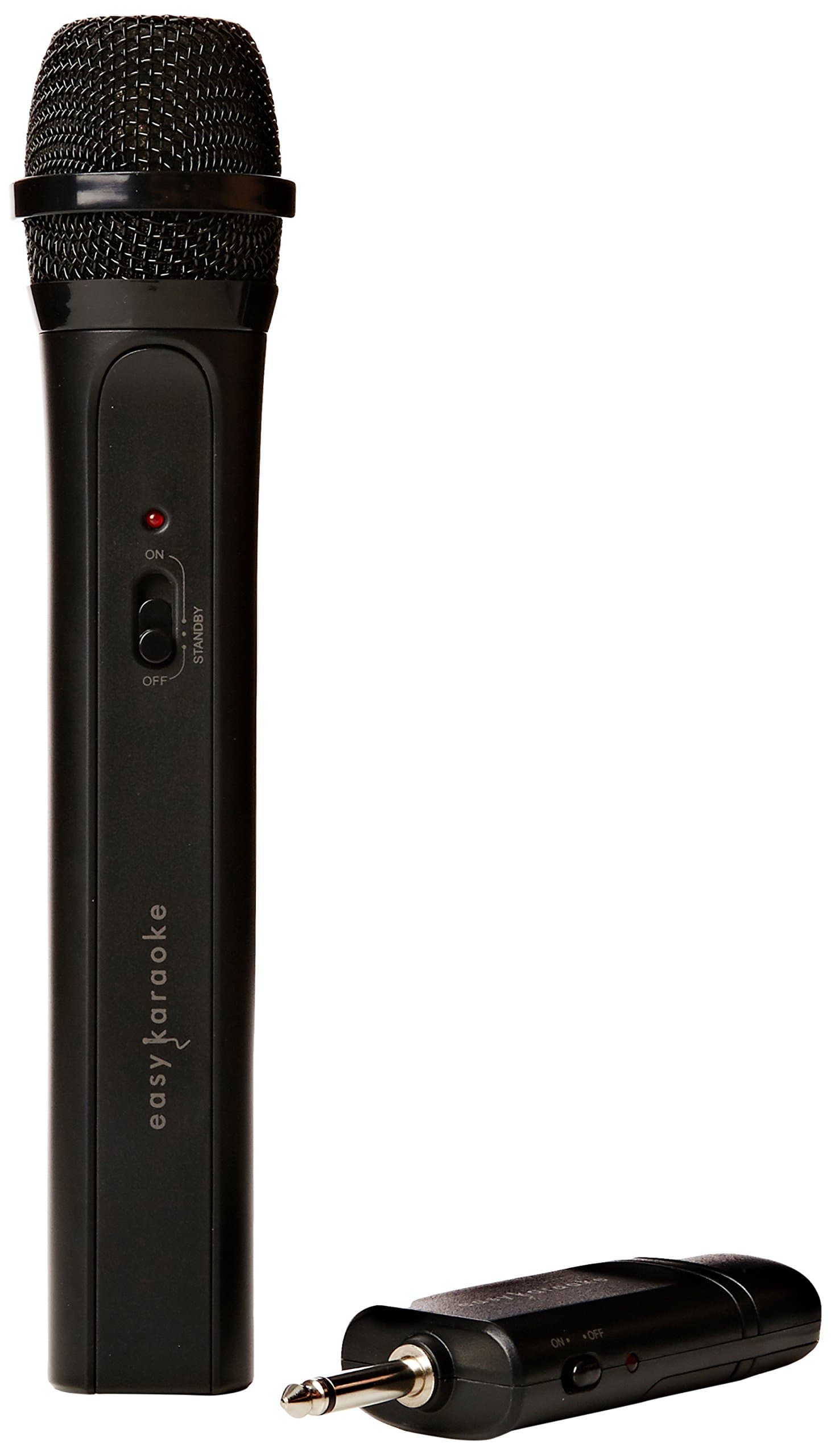 EASY KARAOKE EKS-717B Wireless Microphone for singing – VHF Cordless Handheld Dynamic Mic, 20m Coverage, Wide Frequency (100Hz to 14KHz) - For Karaoke, Speech, (PA) Public address systems – Black