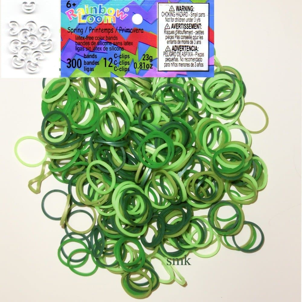 Rainbow Loom 300 Ct. SILICONE Rubber Band Refill Pack SPRING THEME [Includes C-Clips!]