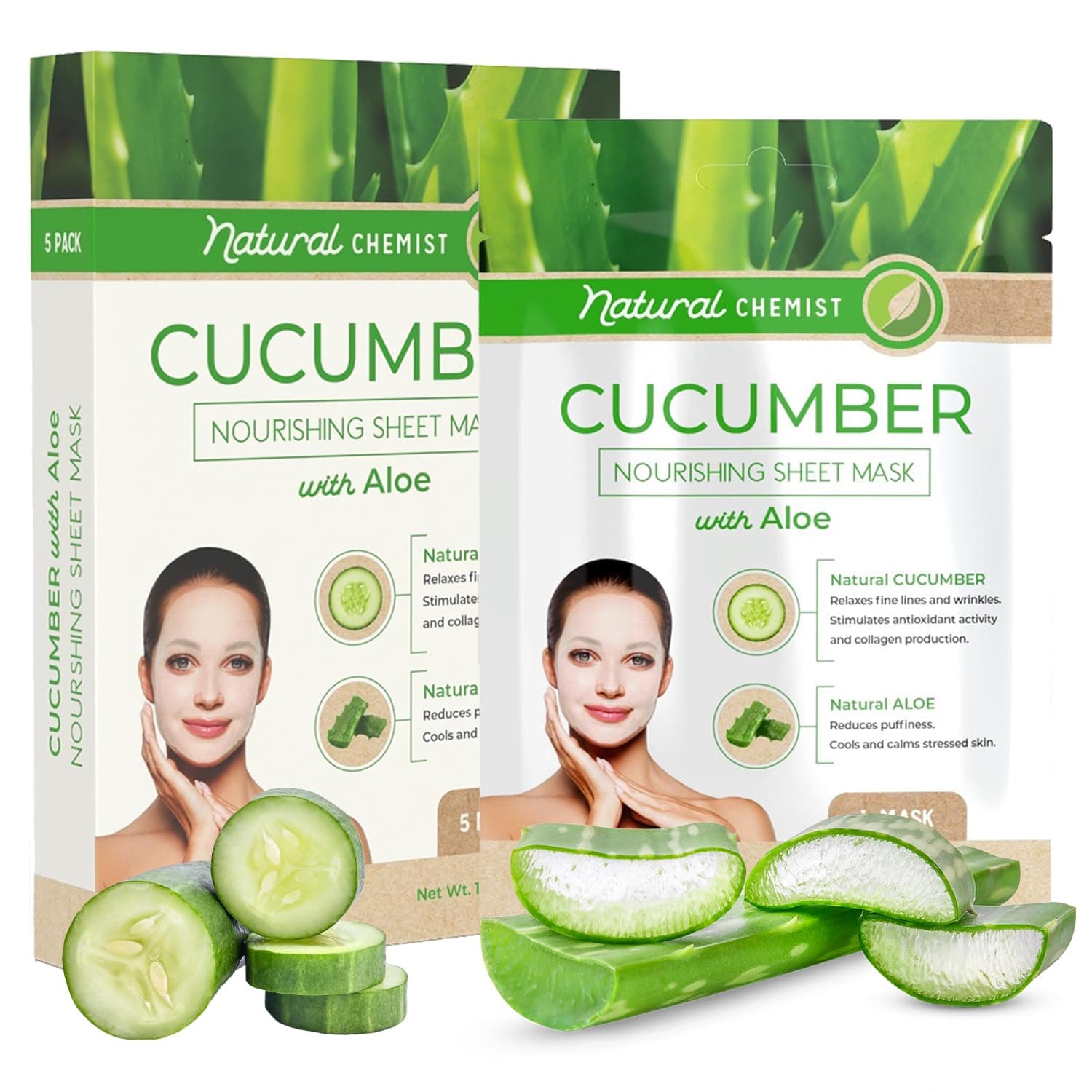 Cucumber & Aloe Vera Sheet Masks
